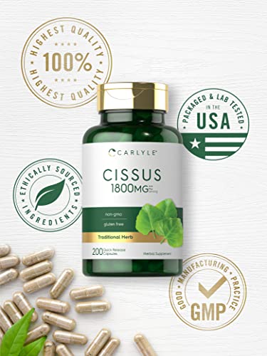 Carlyle Cissus Quadrangularis 1800mg | 200 Capsules | Traditional Herb Extract Carlyle buy supplements canada