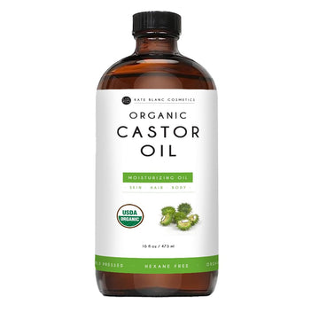 Kate Blanc Cosmetics Castor Oil Organic for Hair Growth & Body (16oz). 100% Pure Cold-Pressed Kate Blanc Cosmetics buy supplements canada