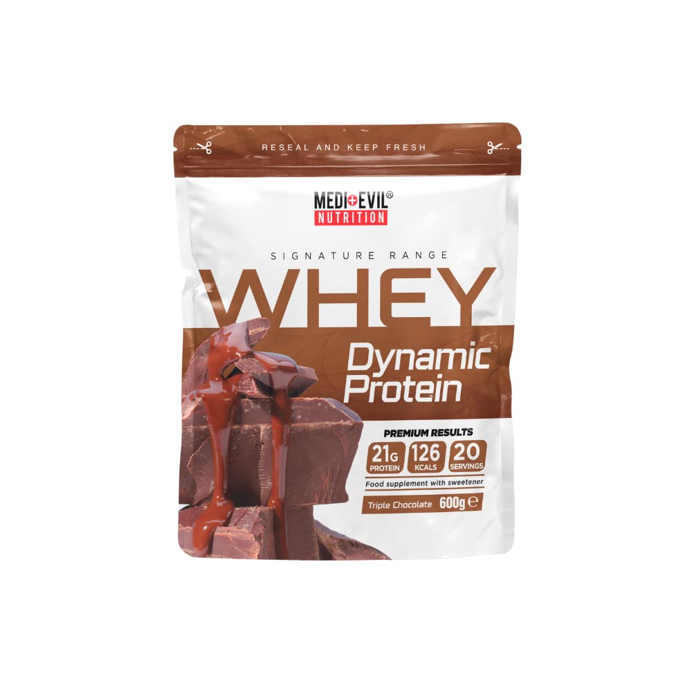Medi-Evil Nutrition Whey Dynamic Protein, Triple Chocolate Flavour, 600g, 20 Servings Medi-Evil buy supplements canada
