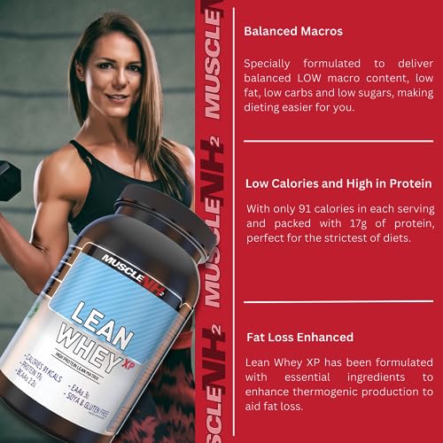 MuscleNh2 Lean Whey XP Diet Whey Protein Powder, Low Fat and Sugar, High Protein MuscleNh2 buy supplements canada