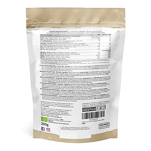 Organic Psyllium Husk - 99% Purity - 200g. Pure & Natural Psyllium Seed Husks NaturaleBio buy supplements canada
