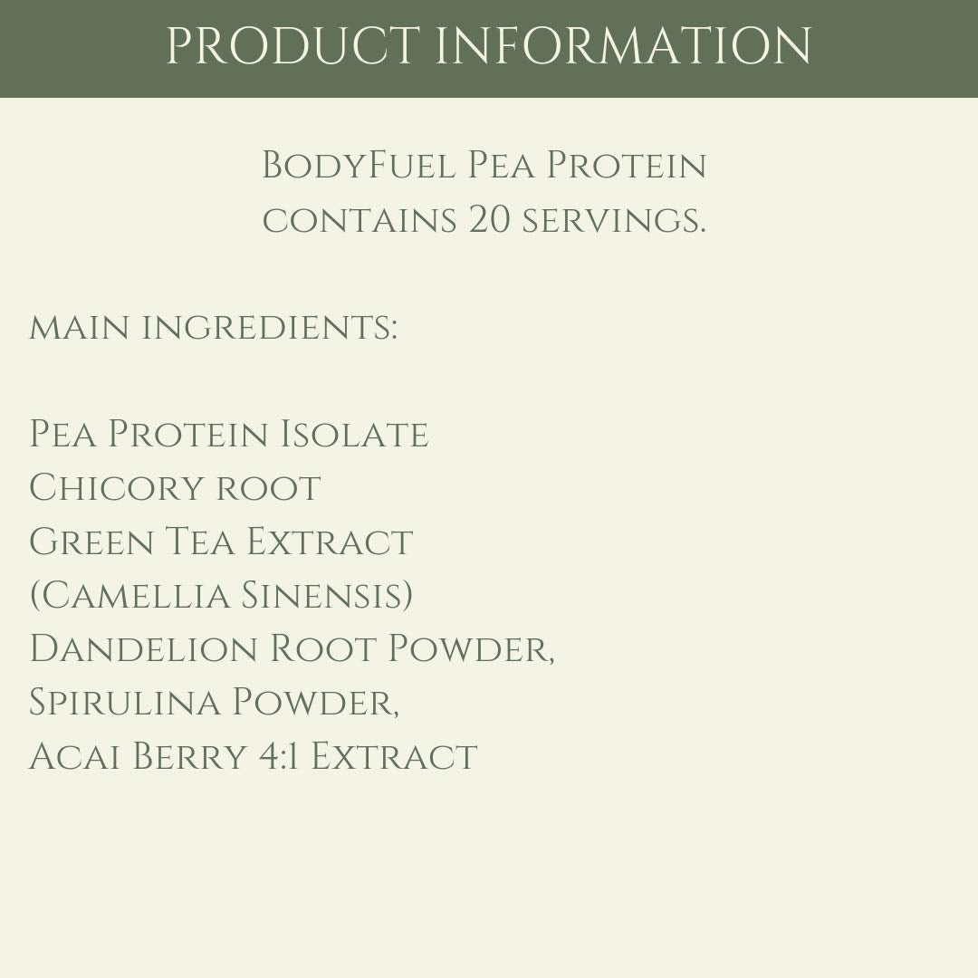 Complementary Supplements - BodyFuel Hypoallergenic Pea Protein Isolate Powder Plus Phytonutrients Complementary Supplements buy supplements canada