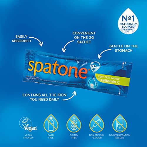 Spatone Natural Liquid Iron Supplement, Apple Flavour With Vitamin C (28 Sachets) Spatone buy supplements canada