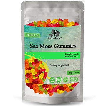 Sea Moss Gummies - Irish sea Moss raw Organic, Bladderwrack, Burdock Root BIO VITALICA buy supplements canada