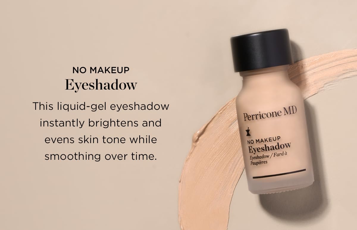 Perricone MD No Makeup Liquid Eyeshadow - Hydrating Serum Texture - Crease-Proof Anti-Aging with Vitamin C - Smooths & Brightens Eyelids - Long-Wearing Satin Finish for All Ages, Shade 2, 0.3 fl oz Perricone MD buy supplements canada