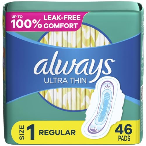 Always Ultra Thin, Feminine Pads For Women, Size 1 Regular Absorbency, With Wings, Unscented, 46 Count Always buy supplements canada