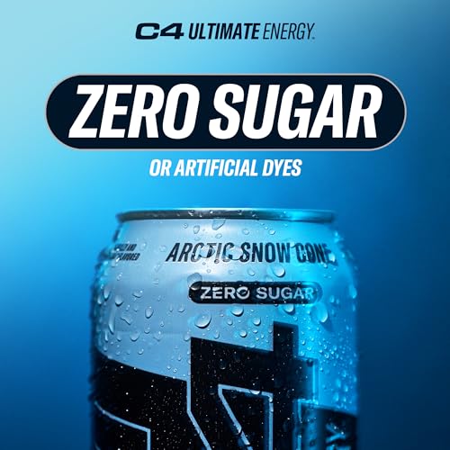 C4 Ultimate Sugar Free Energy Drink 16oz (Pack of 12) | Arctic Snow Cone | Pre Workout Cellucor buy supplements canada