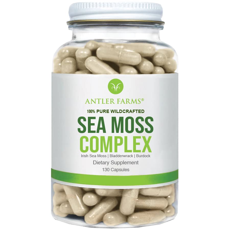 Antler Farms – 100% Pure Sea Moss Complex, 130 Capsules, Organic & Wildcrafted Irish Antler Farms buy supplements canada