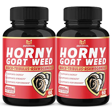 BMVINVOL (2 Packs) Horny Goat Weed Capsules, 14000mg Herbal Equivale BMVINVOL buy supplements canada