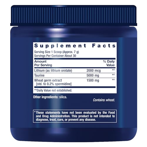 Life Extension Healthy Aging Powder, Healthy Aging Supplement, Heart Health, Brain Health, Exercise Performance, Taurine, Lithium, spermidine, Powder Blend, Non-GMO, Vegetarian, 30 Servings Life Extension buy supplements canada