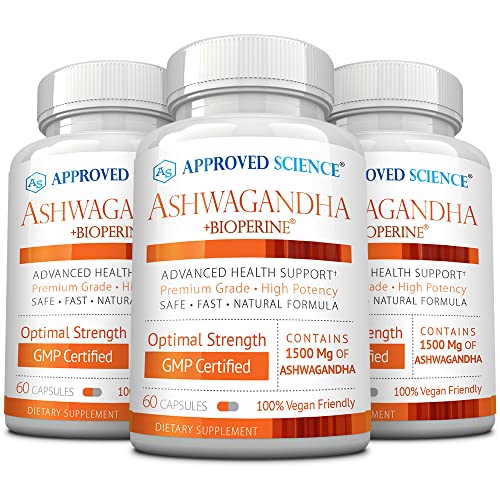 Approved Science® Ashwagandha 1500mg with Bioperine® and Ginger- Alleviate Sleepless Approved Science buy supplements canada
