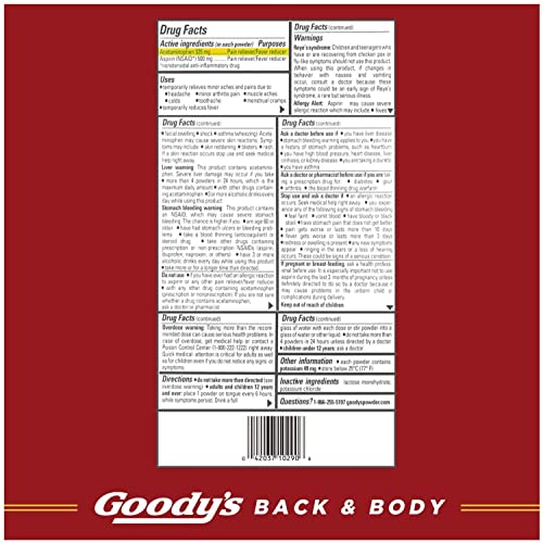 Goody's Back and Body Pain Relief Powder, 24 ct (Pack of 4) Goody's buy supplements canada