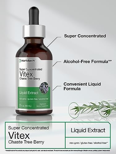Vitex Berry Chasteberry Extract | 2 fl oz | Super Concentrated | Alcohol Free Chaste Tree Horbäach buy supplements canada