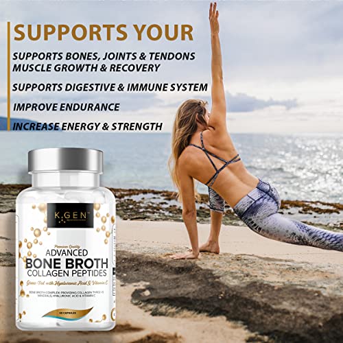 Pure Bone Broth Collagen Supplement Capsules Grass Fed Advanced Blend of Multi Collagen K GEN rejuvenation nutrition buy supplements canada