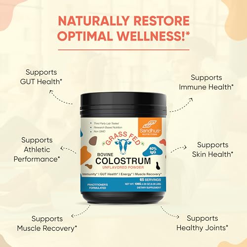 Sandhu's Pure Bovine Colostrum Powder Supplement for Humans |40% IgG Highly Sandhu's buy supplements canada