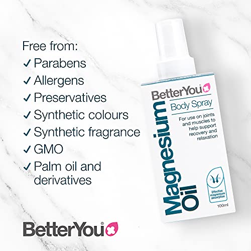 BetterYou Magnesium Oil Body Spray, Pure and Natural Source of Magnesium Chloride BetterYou buy supplements canada