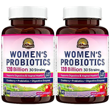 VITALITOWN Women's Probiotics 120 Billion CFUs 1 Daily, 30 Strains, with Prebiotics VITALITOWN buy supplements canada