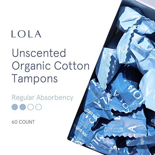 LOLA Organic Cotton Tampons, 60 Count - Tampons Regular, Period Feminine Hygiene Products LOLA buy supplements canada