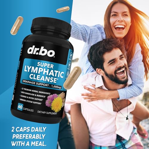 Lymphatic Support Herbal Supplement with Echinacea & Ginger - For Lymph Drainage & Detox DR. BO buy supplements canada
