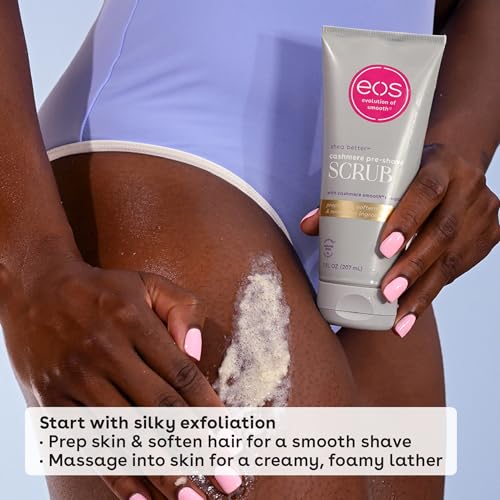 eos Cashmere Skin Collection Pre-Shave Scrub- Vanilla Cashmere, Exfoliating Body Scrub, Vanilla Body Scrub, Hydrating, Shea Sugar, 7 fl oz eos buy supplements canada