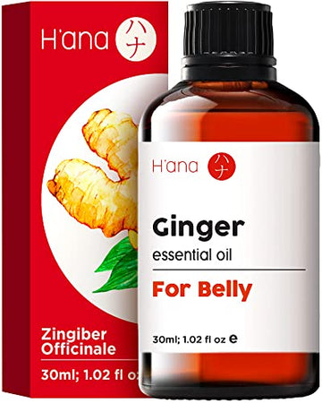 H’ana Pure Ginger Oil for Belly Fat & Pain - 100% Natural Therapeutic Grade Ginger Essentia H'ana buy supplements canada