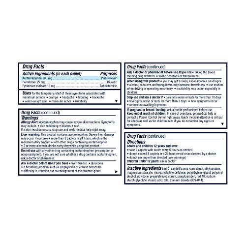 Pamprin Multi-Symptom Formula, with Acetaminophen, Menstrual Period Symptoms Relief including Cramps Pamprin buy supplements canada
