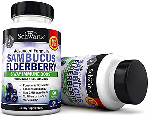 Elderberry with Zinc and Vitamin C for Adults - Immune Support Vitamins BioSchwartz buy supplements canada