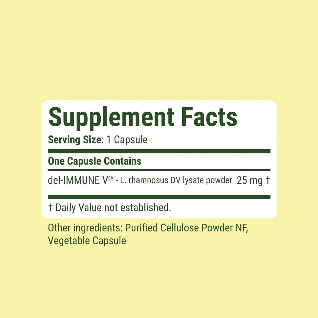 Del-Immune V® Daily by Stellar Biotics, All-Natural Immune Support & Gut Health, Immediate Care, Metabiotic: NextGen Probiotic Therapy (120 Caps) Del-Immune V buy supplements canada