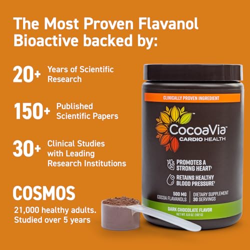 CocoaVia Cardio Health Cocoa Powder, 60 Servings, 500mg Cocoa Flavanols CocoaVia buy supplements canada
