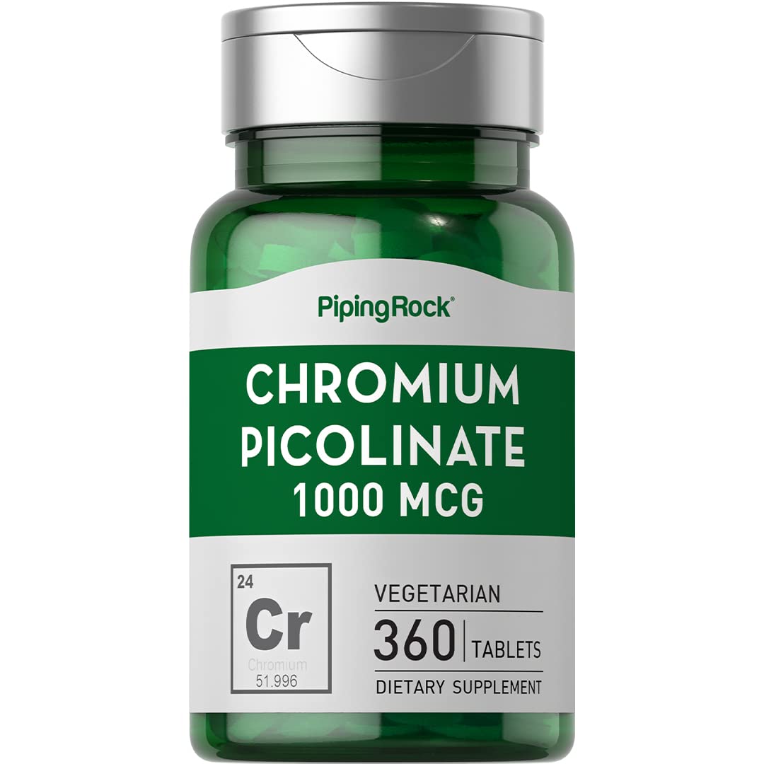 Chromium Picolinate 1000 mcg | 360 Tablets | Chromium Supplement | Vegetarian, Non-GMO Piping Rock buy supplements canada