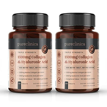 UltraColl Collagen & Hyaluronic Acid 1500mg x 360 Tablets (2 bottles of 180)-1 Years Supply Pureclinica buy supplements canada