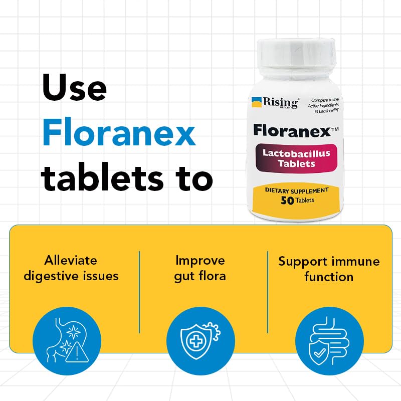 Rising Health - Floranex Tablets - Lactobacillus Probiotic Dietary Supplements - 50 Tablets Rising buy supplements canada