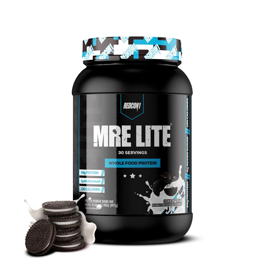 REDCON1 MRE Lite Whole Food Protein Powder, Cookies N' Cream - Low Carb & Whey REDCON1 buy supplements canada