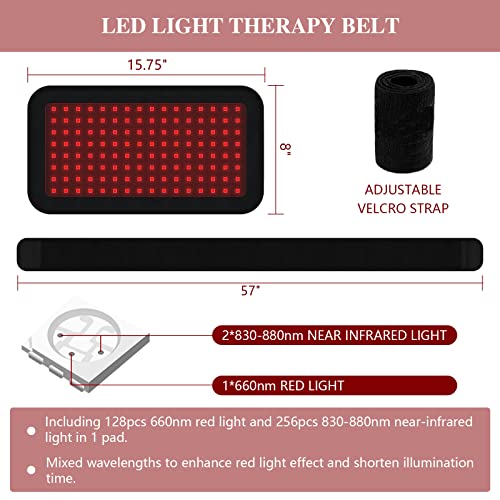 Red Light Therapy Belt, Infrared Light Therapy Wrap Red Light Therapy Device for Body, Pain Relief Jitesy buy supplements canada