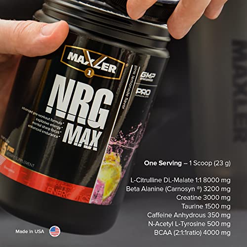 Maxler NRG MAX Pre Workout Powder with Taurine, L Citrulline Malate, Beta Alanine Creatine Maxler buy supplements canada