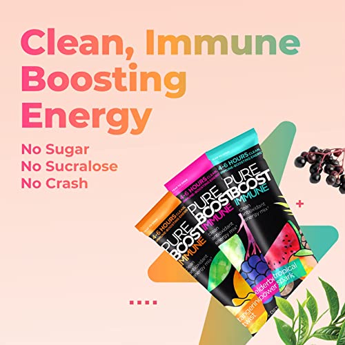Pureboost Immune Clean Energy Drink Mix: Immunity Supplement with Elderberry Pureboost buy supplements canada