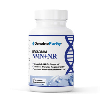 GenuinePurity - Liposomal NMN + NR Supplement - 60 Vegan Capsules to Support Cellular Health, Energy & NAD+ Levels - USA Made, Non-GMO, Gluten Free GenuinePurity buy supplements canada