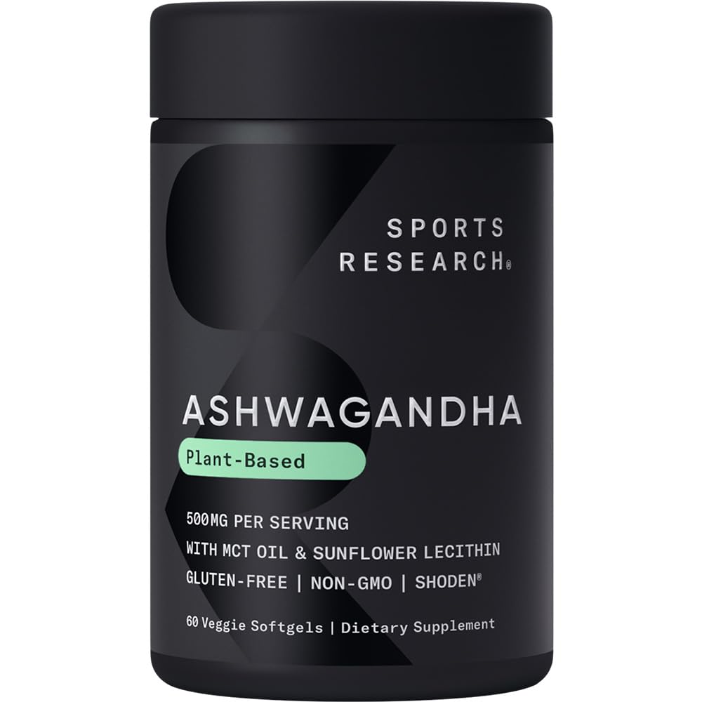 Sports Research® Ashwagandha Softgels with Coconut MCT Oil - Natural Adaptogen Sports Research buy supplements canada