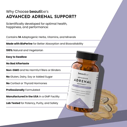Adrenal Support for Women & Men – Cortisol Manager – Natural Stress Relief Supplement BeautiBe buy supplements canada