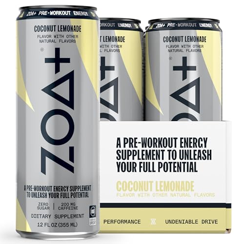 ZOA+ Pre-Workout Sugar Free Energy Drink, Orange Grapefruit - NSF Certified for Sport ZOA buy supplements canada