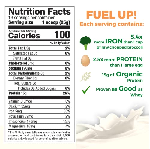 Growing Naturals | Vanilla Rice Powder 15g Plant Protein | 2.8G BCAA, Low-Carb Growing Naturals buy supplements canada