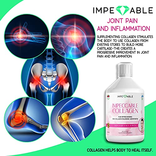 IMPECCABLE Collagen 10.000mg hydrolyzed Sugar Free Liquid Marine Collagen | Supplements for Women and Men Impeccable buy supplements canada
