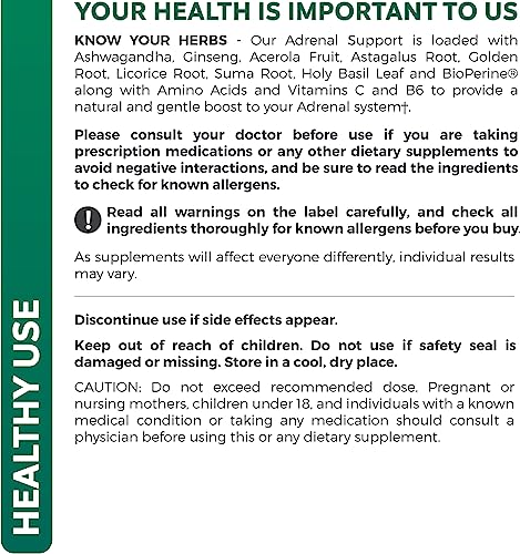 Adrenal Support & Cortisol Manager (Non-GMO) Powerful Adrenal Health with L-Tyrosine Healths Harmony buy supplements canada