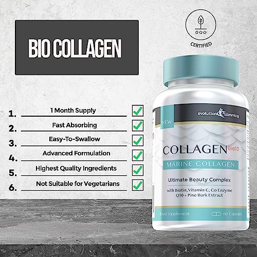 Collagen Bio-10 with Marine Collagen, Biotin & Co-Enzyme Q10 (60 Capsules) Evolution Slimming buy supplements canada