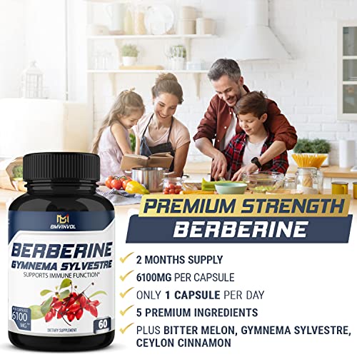 BMVINVOL 5-in-1 Berberine Supplement 6100mg with Ceylon Cinnamon, Gymnema Sylvestre BMVINVOL buy supplements canada