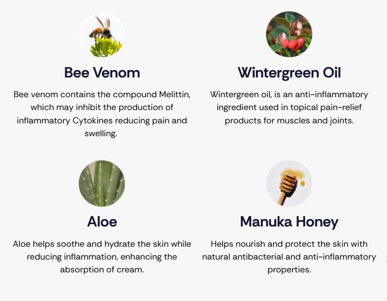 BeeReliefXL Maximum Strength Premium Joint Cream with Real USA Bee Venom, Daily Joint & Muscle Care, Fast-Acting BeeReliefXL buy supplements canada