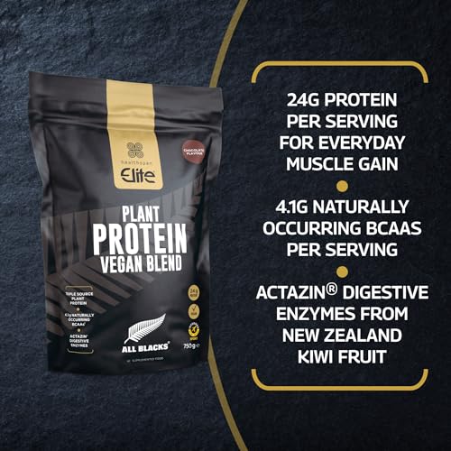 Healthspan Elite All Blacks Plant Protein Vegan Blend (750g) | 23g Protein Per Serving Healthspan Elite buy supplements canada