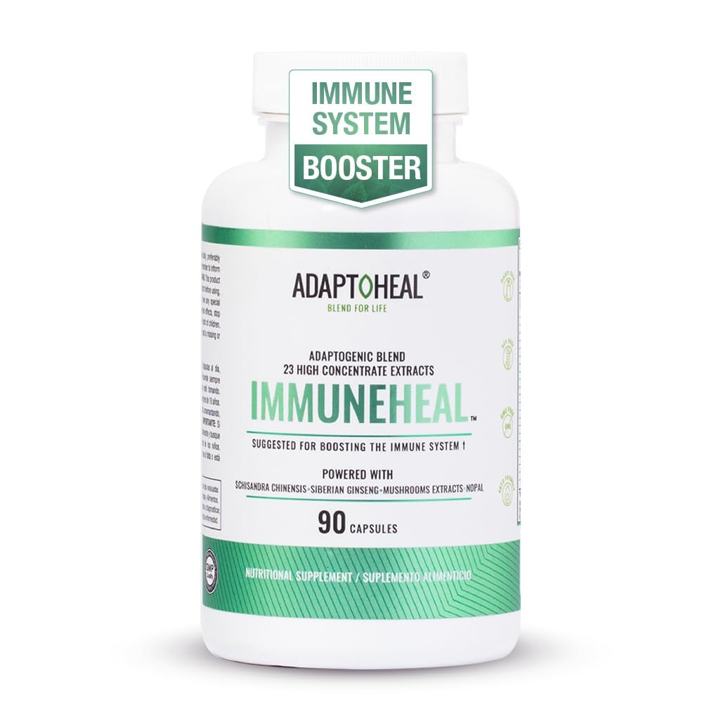 ADAPTOHEAL - Immuneheal – Adaptogen, Immune System Booster Supplement with Schisandra Chinensis, Ginseng and Mushroom Extract (90 Capsules) ADAPTOHEAL buy supplements canada