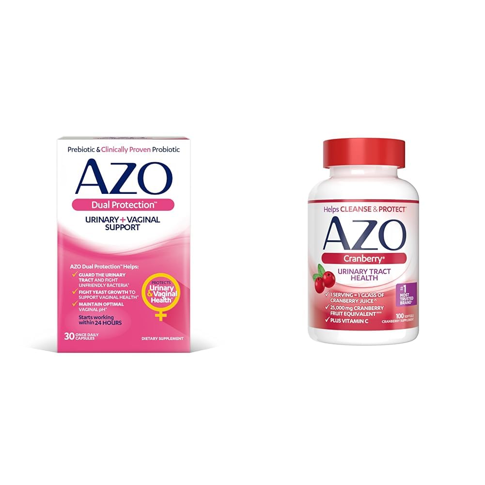 AZO Dual Protection | Urinary + Vaginal Support* | Prebiotic Plus Clinically Proven Women AZO buy supplements canada