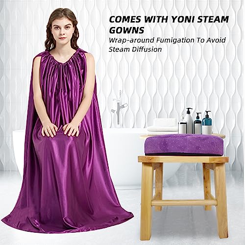 ElasignShopo Yoni Seat Kit, Wooden Vaginial Steaming Stool Chair Set with Gown for Feminine ElasignShopo buy supplements canada
